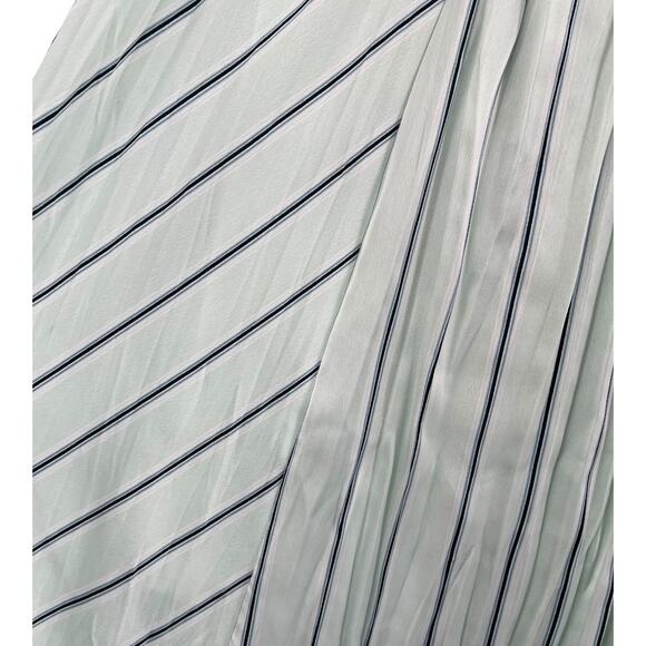 Vince Skirt stripe gauze panel light green Small S - Picture 4 of 8